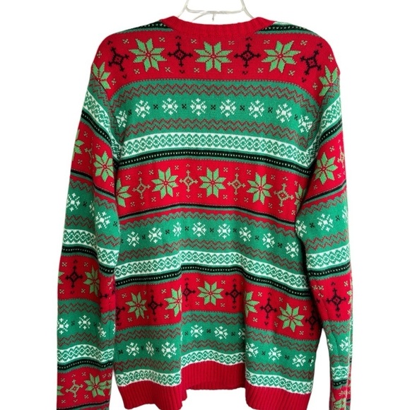 Celebrate Together Mens Ugly Cow Christmas Sweater Drink Pocket Size XXL Holiday - Picture 7 of 14